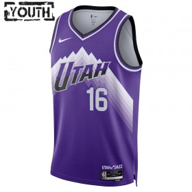 Dres Utah Jazz Simone Fontecchio Nike 2023-24 City Edition Ljubičasta Swingman - Dječji
